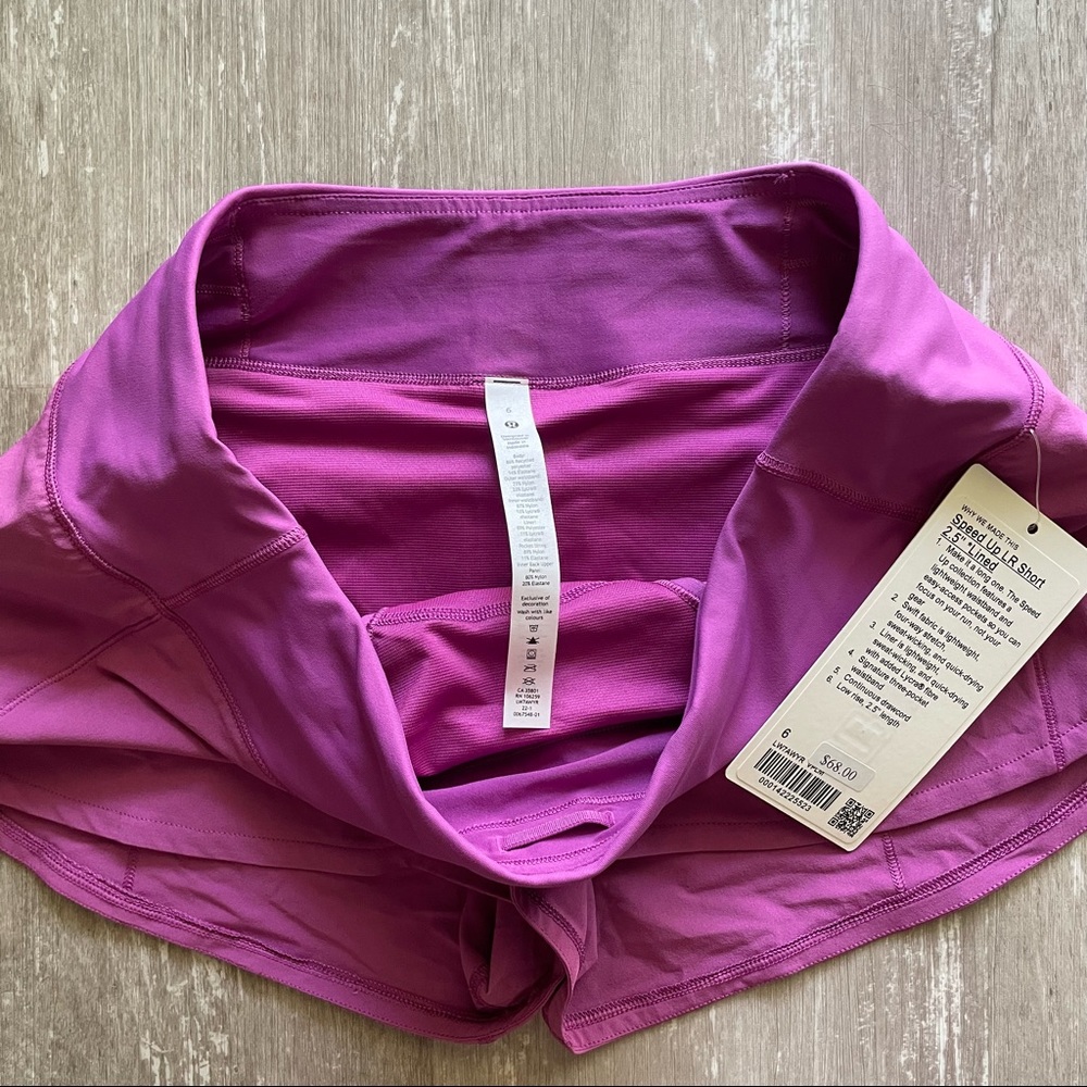 Sold Lululemon Speed Up LR Short *2.5" - Vivid Plum - Picture 5 of 8
